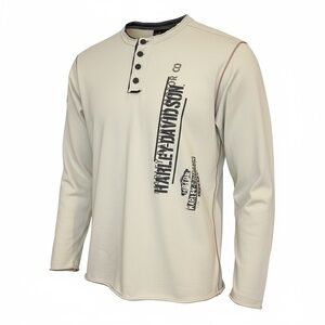 Harley-Davidson Men's Beige Long Sleeve Tee